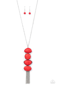 Hidden Lagoon - Red Stone Necklace - Sabrina's Bling Collection