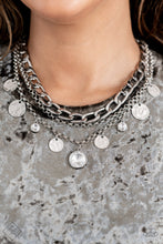 Load image into Gallery viewer, Industrial Noise - White Necklace - September 2022 Fashion Fix - Sabrina&#39;s Bling Collection