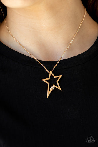 Light Up The Sky - Gold Necklace - Sabrina's Bling Collection