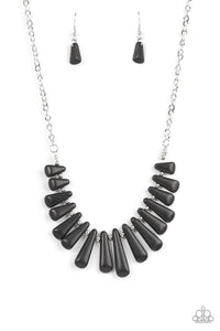 Mojave Empress - Black Stone Necklace - Sabrina's Bling Collection