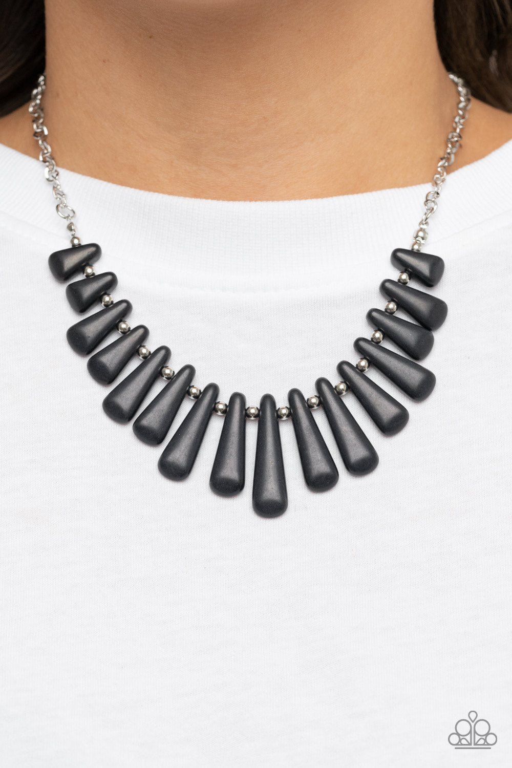 Mojave Empress - Black Stone Necklace - Sabrina's Bling Collection