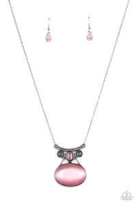 One DAYDREAM At A Time - Pink Cat's Eye Stone Necklace - Sabrina's Bling Collection