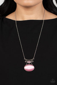 One DAYDREAM At A Time - Pink Cat's Eye Stone Necklace - Sabrina's Bling Collection