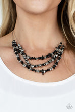 Load image into Gallery viewer, Placid Pebbles - Black Pebble Necklace - Sabrina&#39;s Bling Collection