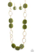 Load image into Gallery viewer, Posh Promenade - Green &amp; Gold Necklace - Sabrina&#39;s Bling Collection