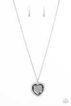 Load image into Gallery viewer, Prismatically Twitterpated - Silver Smoky Heart Necklace - Sabrina&#39;s Bling Collection