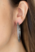 Load image into Gallery viewer, Richly Royal - Pink Rhinestone Hoop Earrings - Sabrina&#39;s Bling Collection