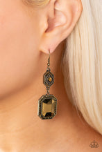 Load image into Gallery viewer, Starry-Eyed Sparkle - Brass Earrings - Sabrina&#39;s Bling Collection