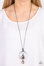 Load image into Gallery viewer, Swinging Shimmer - Multi Oil Spill Lanyard Necklace - Sabrina&#39;s Bling Collection