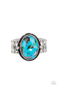 Terrifically Terrazzo - Blue Ring - Sabrina's Bling Collection