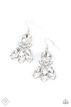 Load image into Gallery viewer, To Have and to SPARKLE - White Earrings - May 2022 Fashion Fix - Sabrina&#39;s Bling Collection