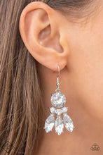 Load image into Gallery viewer, To Have and to SPARKLE - White Earrings - May 2022 Fashion Fix - Sabrina&#39;s Bling Collection