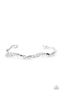 Twisted Twinkle - White Rhinestone Bracelet - Sabrina's Bling Collection