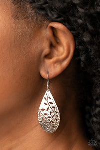 Vineyard Vanity - Silver Teardrop Earrings - Sabrina's Bling Collection