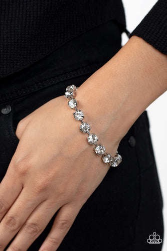 A-Lister Afterglow - White Rhinestone Bracelet - Sabrina's Bling Collection