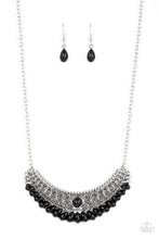 Load image into Gallery viewer, Abundantly Aztec - Black Half Moon Necklace - Sabrinas Bling Collection