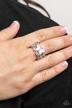 Load image into Gallery viewer, All FLUTTERED Up - White Butterfly Ring- Sabrinas Bling Collection