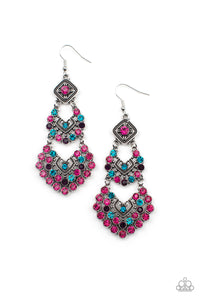 All For The GLAM - Multi Rhinestone Earrings - Sabrina's Bling Collection