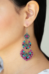 All For The GLAM - Multi Rhinestone Earrings - Sabrina's Bling Collection