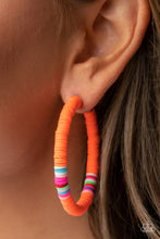 Load image into Gallery viewer, Colorfully Contagious - Orange Hoop Earrings - Sabrina&#39;s Bling Collection