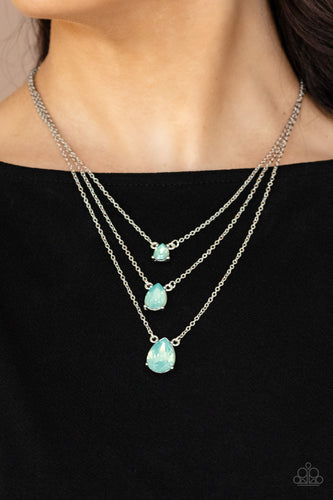 Dewy Drizzle - Green Necklace - Sabrina's Bling Collection