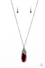 Load image into Gallery viewer, Dibs on the Dazzle - Red Teardrop Necklace - Sabrinas Bling Collection