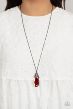 Load image into Gallery viewer, Dibs on the Dazzle - Red Teardrop Necklace - Sabrinas Bling Collection