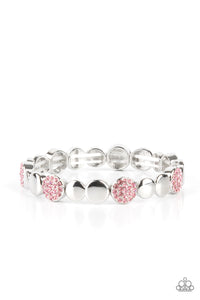 Dimensional Dazzle - Pink Rhinestone Bracelet - Sabrina's Bling Collection