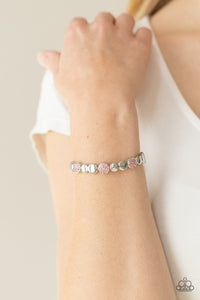 Dimensional Dazzle - Pink Rhinestone Bracelet - Sabrina's Bling Collection