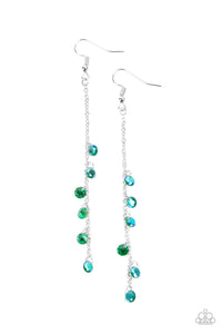 Extended Eloquence - Green Oil Spill Earrings - Sabrina's Bling Collection