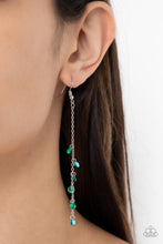 Load image into Gallery viewer, Extended Eloquence - Green Oil Spill Earrings - Sabrina&#39;s Bling Collection