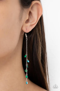 Extended Eloquence - Green Oil Spill Earrings - Sabrina's Bling Collection