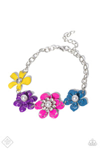 Flower Patch Fantasy - Multi Flower Bracelet - Fashion Fix September 2022 - Sabrina's Bling Collection