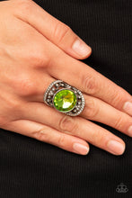 Load image into Gallery viewer, Galactic Garden - Green Iridescent Ring - Sabrinas Bling Collection