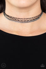 Load image into Gallery viewer, Glitter and Gossip - Black &amp; White Rhinestone Choker Necklace - Sabrina&#39;s Bling Collection