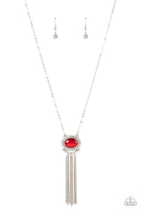 Happily Ever Ethereal - Red Cat's Eye Stone Necklace - Sabrina's Bling Collection