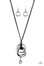 Load image into Gallery viewer, Harmonious Hardware - Black Lanyard Necklace - Sabrina&#39;s Bling Collection