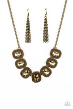 Load image into Gallery viewer, Iced Iron - Brass Necklace - Sabrinas Bling Collection