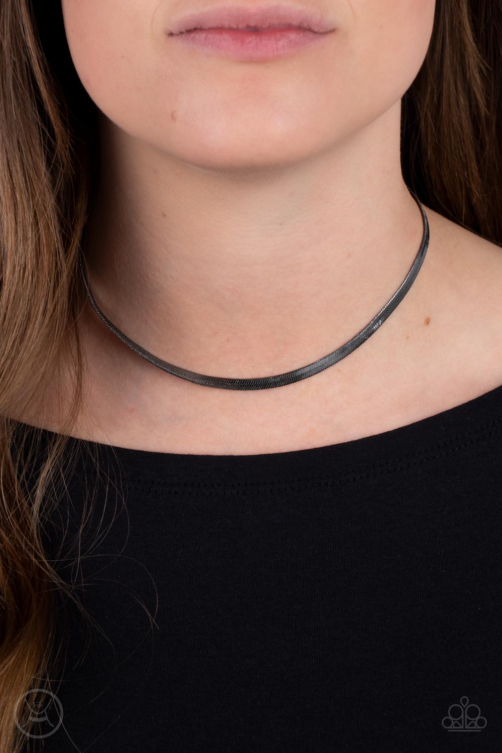 In No Time Flat - Black Choker Necklace - Sabrina's Bling Collection