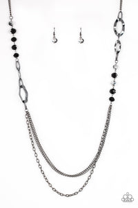 Modern Girl Glam - Black Necklace - Sabrina's Bling Collection