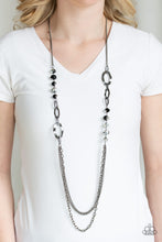 Load image into Gallery viewer, Modern Girl Glam - Black Necklace - Sabrina&#39;s Bling Collection