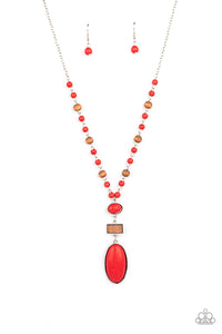 Naturally Essential - Red Necklace - Sabrina's Bling Collection