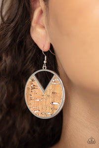 Nod to Nature - White Cork Earrings - Sabrina's Bling Collection