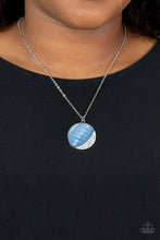 Load image into Gallery viewer, Oceanic Eclipse - Blue Shell Necklace - Sabrina&#39;s Bling Collection