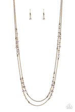 Load image into Gallery viewer, Petitely Prismatic - Brass Aurum &amp; Iridescent Necklace - Sabrina&#39;s Bling Collection