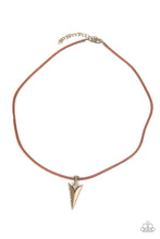 Load image into Gallery viewer, Pharaohs Arrow - Brass Arrowhead Necklace - Sabrina&#39;s Bling Collection