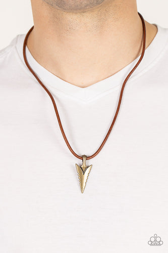 Pharaohs Arrow - Brass Arrowhead Necklace - Sabrina's Bling Collection