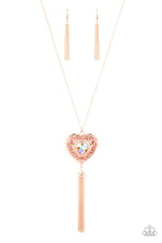 Load image into Gallery viewer, Prismatic Passion - Gold &amp; Iridescent Heart Necklace - Sabrina&#39;s Bling Collection