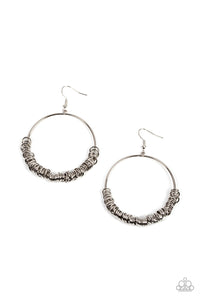 Retro Ringleader - Silver Earrings - Sabrina's Bling Collection