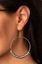 Load image into Gallery viewer, Retro Ringleader - Silver Earrings - Sabrina&#39;s Bling Collection